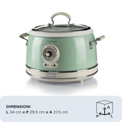 Ariete Vintage Ris Koger - 35L Langsom Koger med 700W Effekt - Perfekt til Lækre Retter!