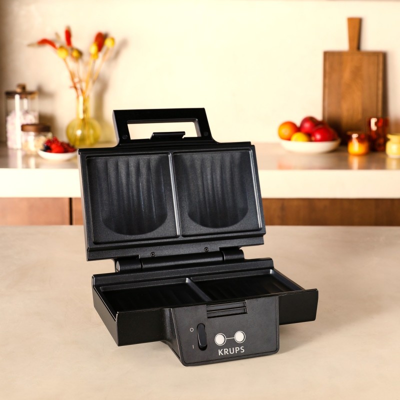 Krups FDK Iconic FDK462 Sandwichtoaster 850 W - Sort | Perfekt til lækre og sprøde sandwiches! Krups FDK Iconic FDK462 Sandwichtoaster 850 W - Sort | Perfekt til lækre og sprøde sandwiches!