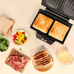 Krups FDK Iconic FDK462 Sandwichtoaster 850 W - Sort | Perfekt til lækre og sprøde sandwiches!