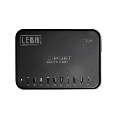 Leba NoteCharge 10 Ports USB-C l Oplad og organiser l Varenr: NCHAR-UB10-SC