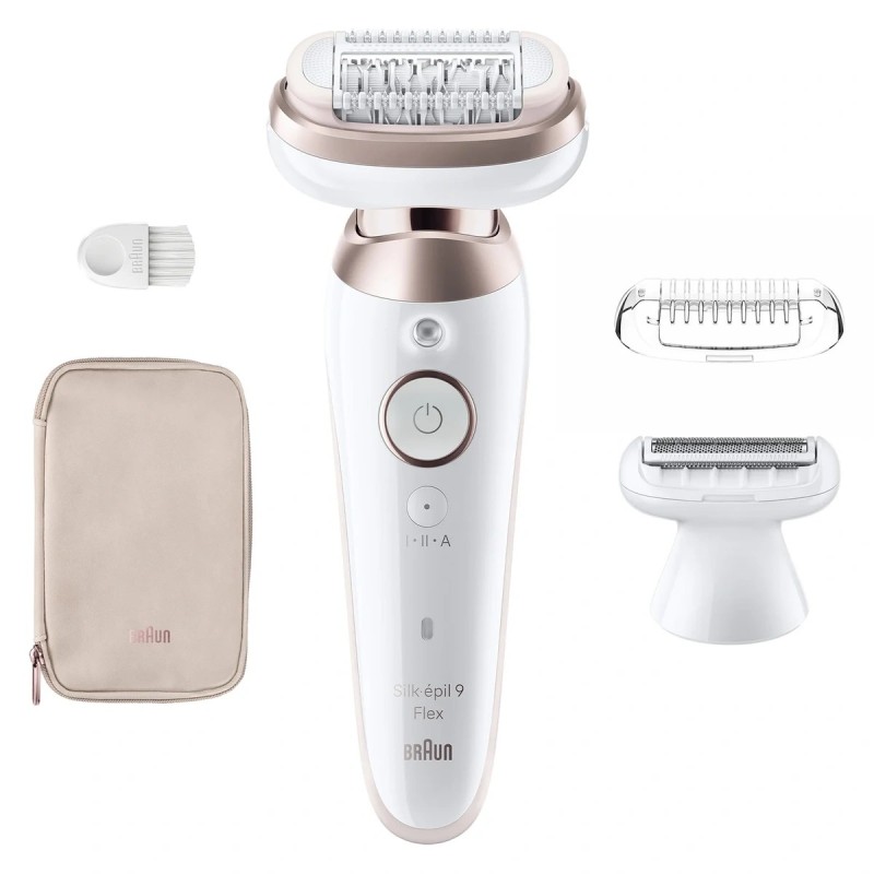 Braun Silk-épil 9 Flex 9-030 3D Epilator – Trådløs, Wet & Dry, inkl. Ladyshaver