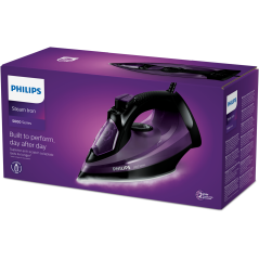 Philips 5000 Series DST5030 Dampstrygejern 2400W - Effektiv, Stilrent, Sort/Lilla Design!