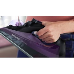 Philips 5000 Series DST5030 Dampstrygejern 2400W - Effektiv, Stilrent, Sort/Lilla Design!