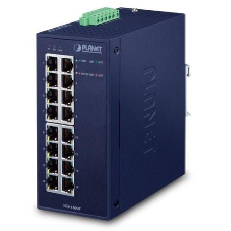 Planet IP30 Industrial 16-Port IGS-1600T