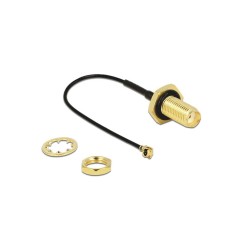 DeLOCK Koaksial 10cm Antennekabel Sort