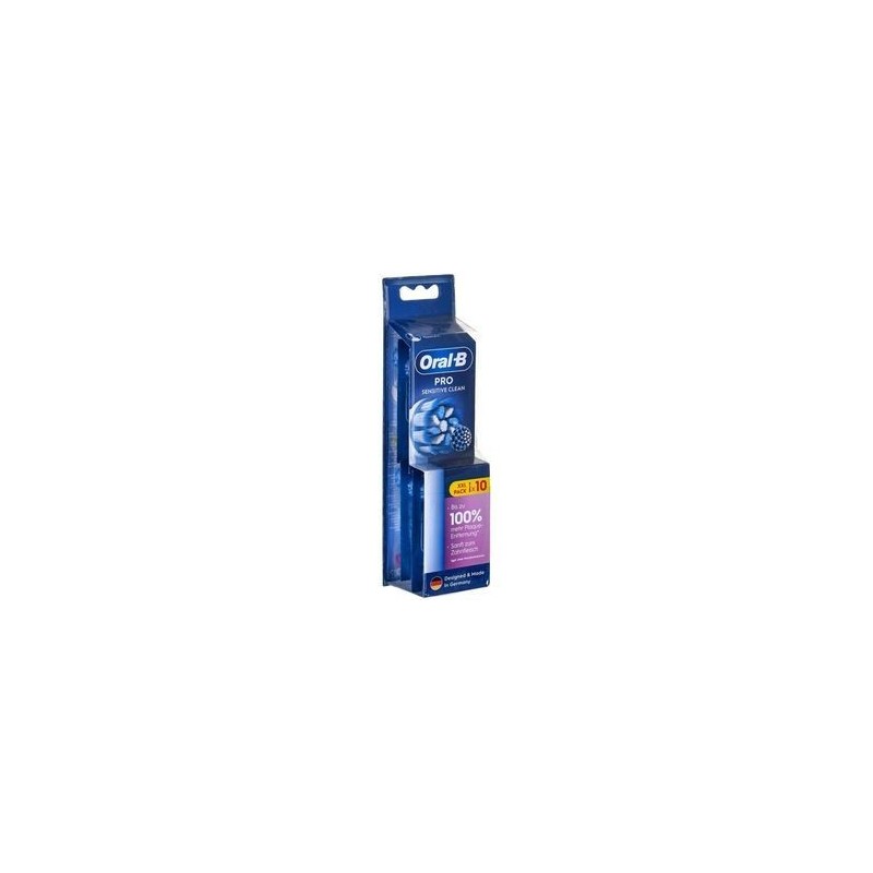 Oral-B Pro Sensitive Clean Børstehoveder Hvid, 10 stk.