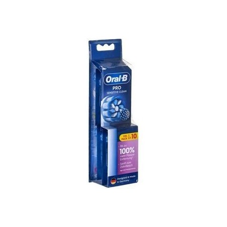 Oral-B Pro Sensitive Clean Tandbørstehoveder 10-Pak - Skånsom Rengøring til Ideel Mundpleje!