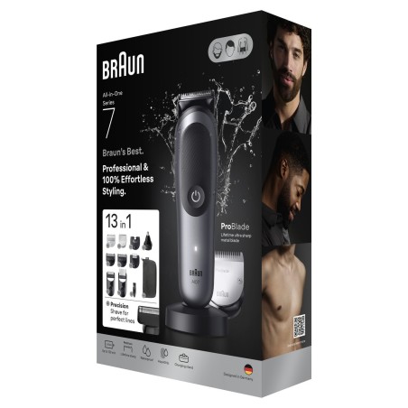 Braun All-in-One Series 7 AIO7560 Trimmer Sort Grå