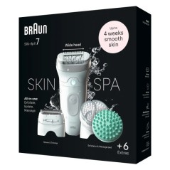 Braun Silk-pil 7 SE7-081 Epilator Hvid - Effektiv Hårfjerning til Silke Blød Hud!