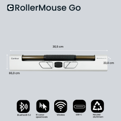 Contour RollerMouse Go Central - Ergonomisk mus til optimal komfort og effektivitet