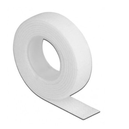Kraftigt og Fleksibelt ProXtend Hook and Loop Roll 25m x 20mm - CM-HL2520WT | Ideel til Organisering og Håndværk