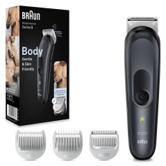 Braun BodyGroomer 3 BG3340 Trimmer - Effektiv, Stilet & Hvid - Perfekt til Pleje!