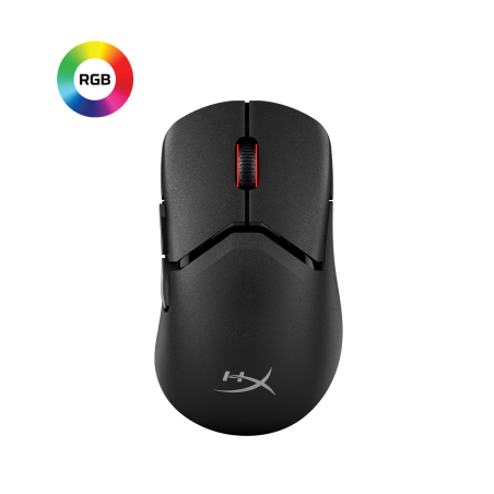 HyperX Pulsefire Saga Pro Optisk Trådløs Mus - Hurtig Respons, Ergonomisk Design, Sort - Varenr. 0198415001658