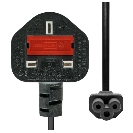 ProXtend Power Cord UK to C5 Angled 2M - Pålidelig og Fleksibel Strømløsning - PC-GC5A-002