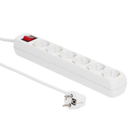 ProXtend Schuko Power Strip 6-vejs 5M - Robust og Praktisk Strømfordeler | Varenr. F6-F05WSW