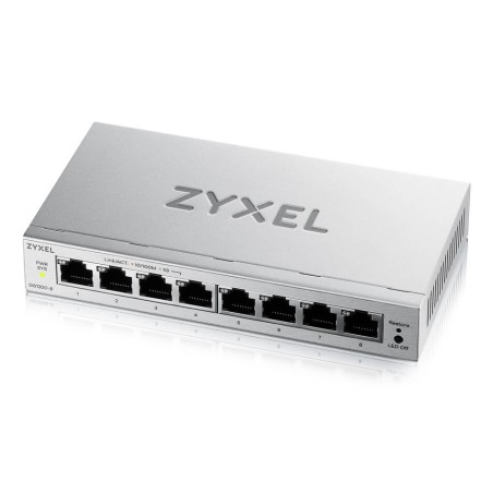 Zyxel GS1200-8 Switch - 8-Port Gigabit Ethernet - Hurtig, Pålidelig og Effektiv Netværksløsning!