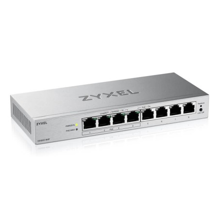Zyxel GS1200v3 Series GS1200-8HPv3 Switch 8-porte Gigabit Ethernet PoE+