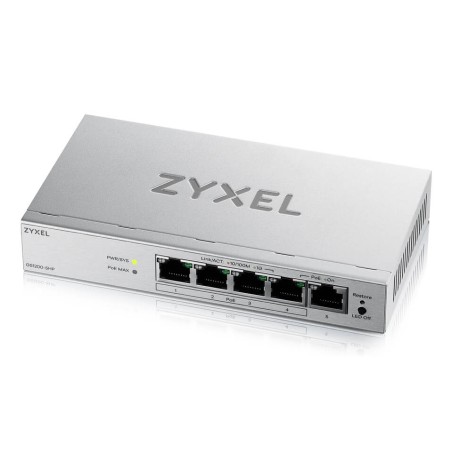Zyxel GS1200-5HPv3 Switch - 5-Port Gigabit Ethernet PoE | Optimer dit netværk med høj ydeevne!