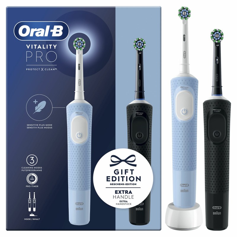 Oral-B Vitality Pro D103 Duo Elektrisk tandbørste Blå/Sort