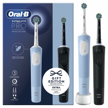 Oral-B Vitality Pro D103 Duo BlueBlack - Effektiv tandpleje til en strålende smil!
