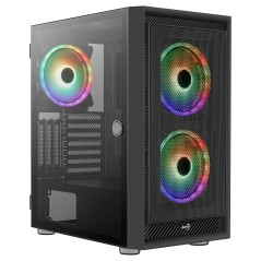 AeroCool Graphite-G-BK-v3 Tower ATX Sort - Stilrent Design og Optimal Kylning til Dit Gamer Setup!