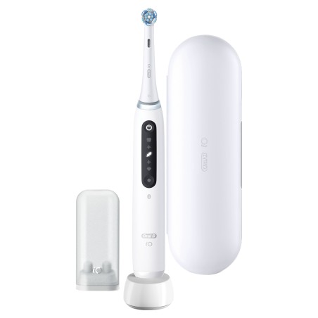 Oral-B iO Series 5 - Hvid Elektrisk Tandbørste med Avanceret Teknologi for Optimal Mundhygiejne