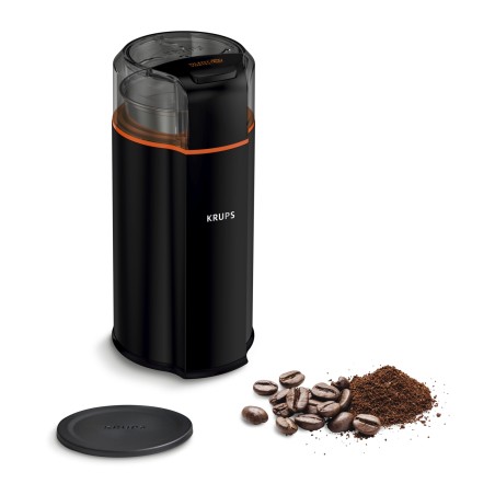 Krups Silent Vortex GX332810 Krydderi-Kaffemølle 175W - Effektiv, Støjsvag og Elegant Sort Design