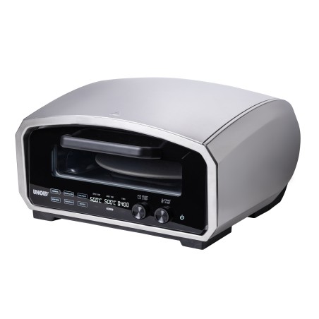 Unold Pizzaofen Enzo 68916 - Kraftfuld 2100W Pizzaovn i Sølv til Perfekte Pizzaer!