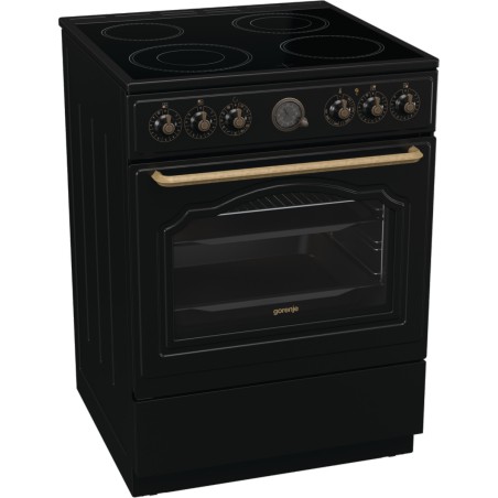 Gorenje Classic GECS6B70CLB Komfur Fritstående Keramisk kogeplade Sort