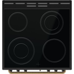 Gorenje Classic GECS6B70CLB Komfur - Fritstående Keramisk Kogeplade i Sort – Stilfuldt Design og Effektiv Madlavning