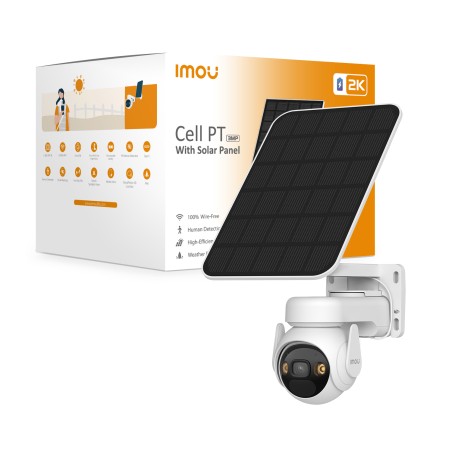 Imou Cell PT Solar Kit Kuppel IP-sikkerhedskamera - Udendørs 2304 x 1296 Pixel - Sikkerhed i Topkvalitet!