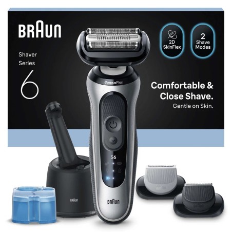 Braun Series 6 62-S7650cc Folie Shaver Trimmer - Effektiv, Præcis og Komfortabel Barbering!