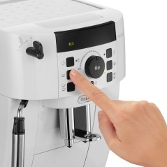 DeLonghi Magnifica S ECAM 21117W Automatisk Kaffemaskine - Hvid | Perfekt Kaffeoplevelse Hjemme!