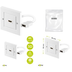 Goobay HDMI Vgplade Hvid - Kvalitetsforbindelse til Optimal Billed- og Lydoplevelse | Varenummer: 4040849517228