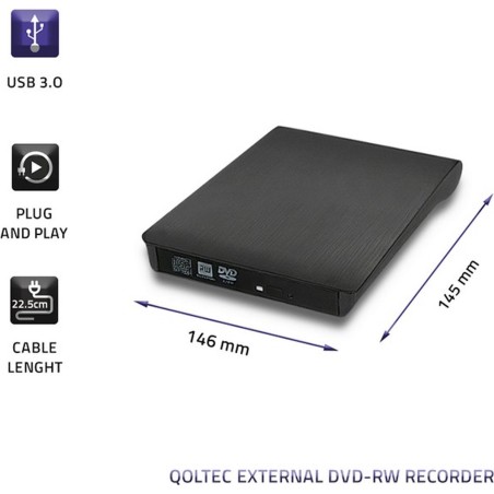 Qoltec DVD-brænder Ekstern