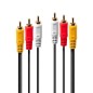 Lindy Audio Bideo Cable 3Xphono 2M Lindy Audio Bideo Cable 3Xphono 2M