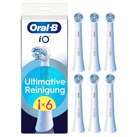 Oral-B iO Ultimate Clean Børstehoveder Hvid - 6 Stk. til Optimal Mundhygiejne 8700216194761