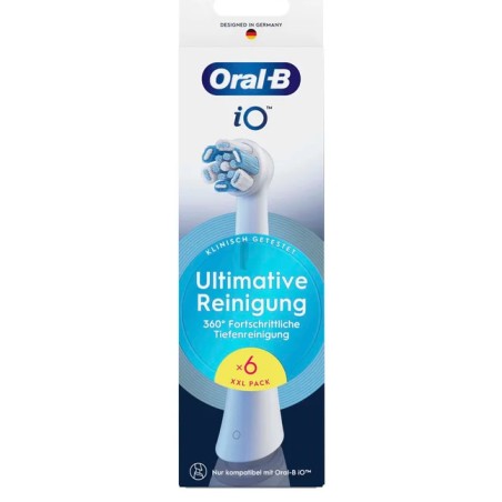 Oral-B iO Ultimate Clean Børstehoveder Hvid, 6 stk.
