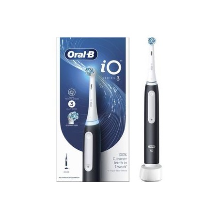 Oral-B iO Series 3 Matt Black - Innovativ tandbørste med avanceret teknologi for optimalt tandpleje!