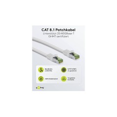 Goobay 61103 CAT 8.1 S/FTP CU 0,5m Hvid
