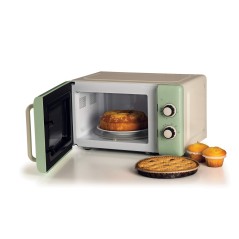 Ariete Vintage Mikroovn Fritstående 800W - Stilfuld 20L Grønnørdering til Dit Køkken!