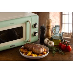 Ariete Vintage Mikroovn Fritstående 800W - Stilfuld 20L Grønnørdering til Dit Køkken!