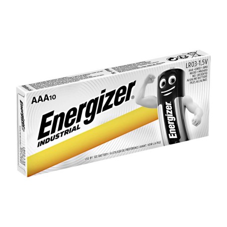 Køb Energizer Industrial AAA Standardbatterier 10 stk - Holdbar & Pålidelig Strøm til Dit Udstyr!