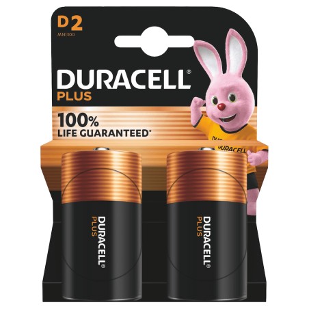 Duracell Plus Power D-type Standardbatterier - Langvarig, Pålidelig Energi til Dine Enheder - 2 Pak (Varenr: 5000394141988)