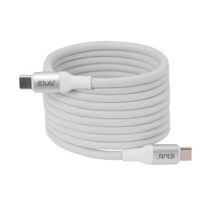 Club 3D USB Type-C Kabel 2m Hvid - Høj Kvalitet, Hurtig Dataoverførsel og Holdbar Design! Varenummer: 8719214473617