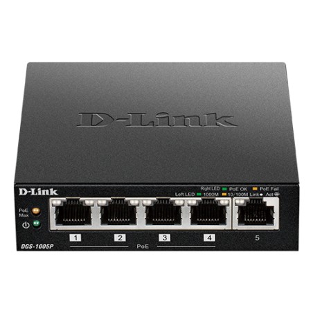 D-Link 5-Port Desktop Gigabit PoE+ (DGS-1005P/E)