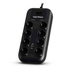 CyberPower Surge Protector Black 8 Ac - Overspændingsbeskytter