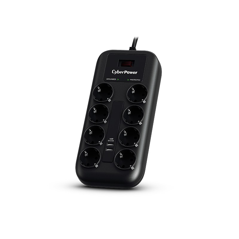 CyberPower Surge Protector Black 8 Ac CyberPower Surge Protector Black 8 Ac