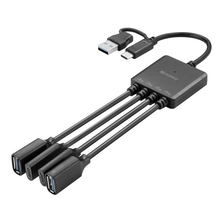 Sandberg USB-C/A to 2A+2C Splitter – udvid dine porte