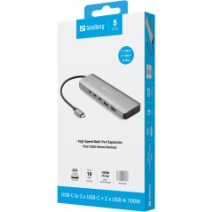 Sandberg USB-C to 5 x USB-C + 2 x - 136-79